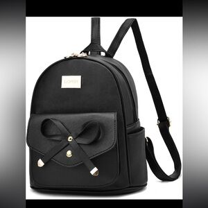 LCFUN Faux Leather Mini Backpack Purse with Bow – (EUC) ❤️